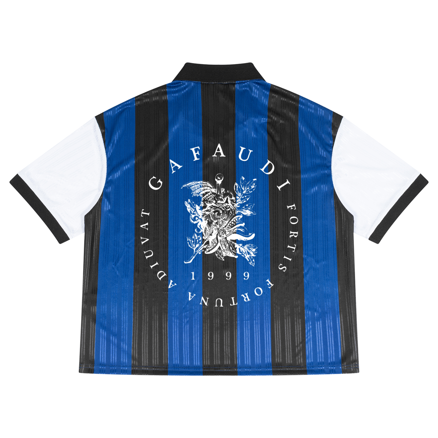 GAFAUDI Unisex Boxy Striped Collared Soccer Jersey