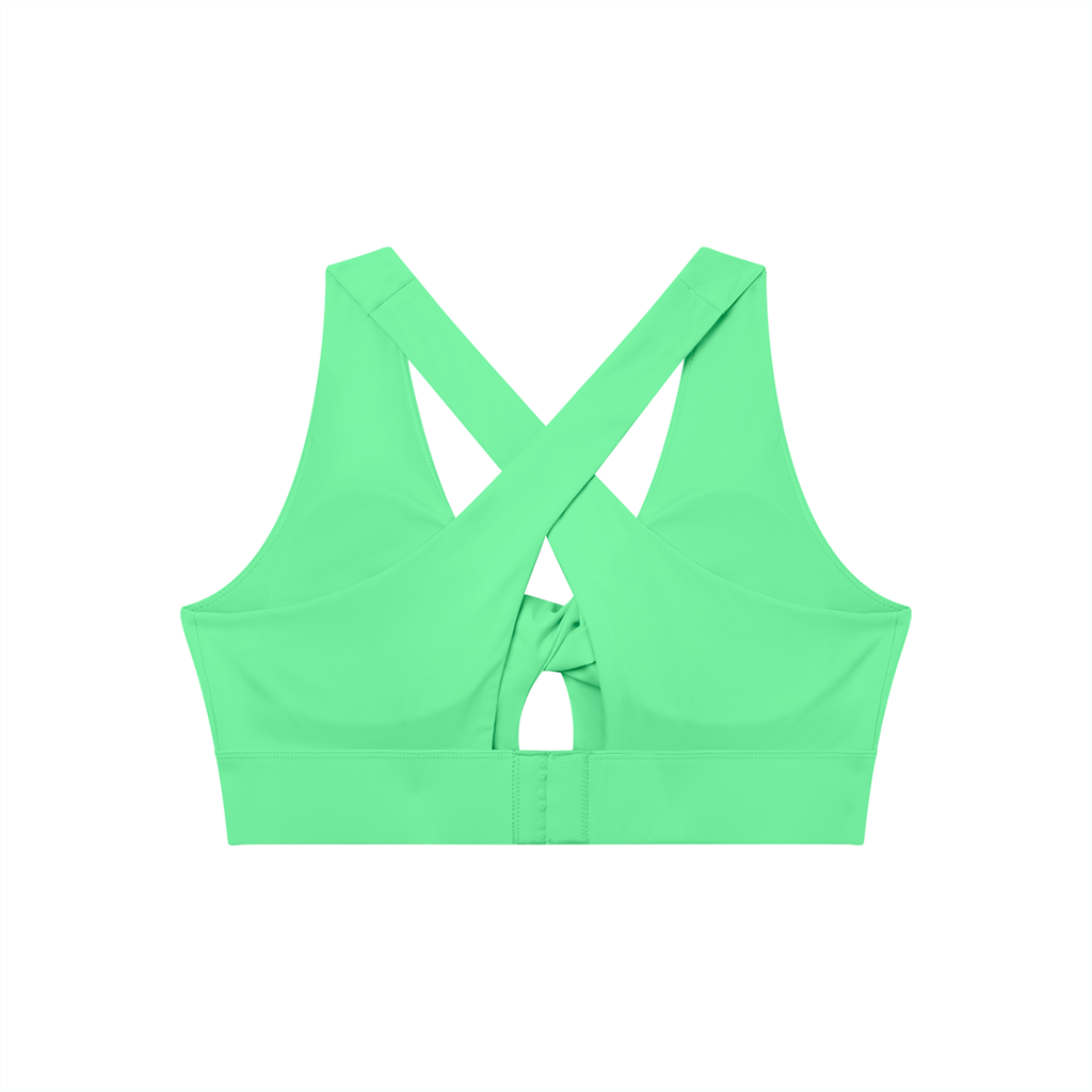 GAFAUDI Women's Twist Front V-Neck Sports Bra