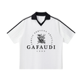 GAFAUDI Contrast Collar Striped Soccer Jersey