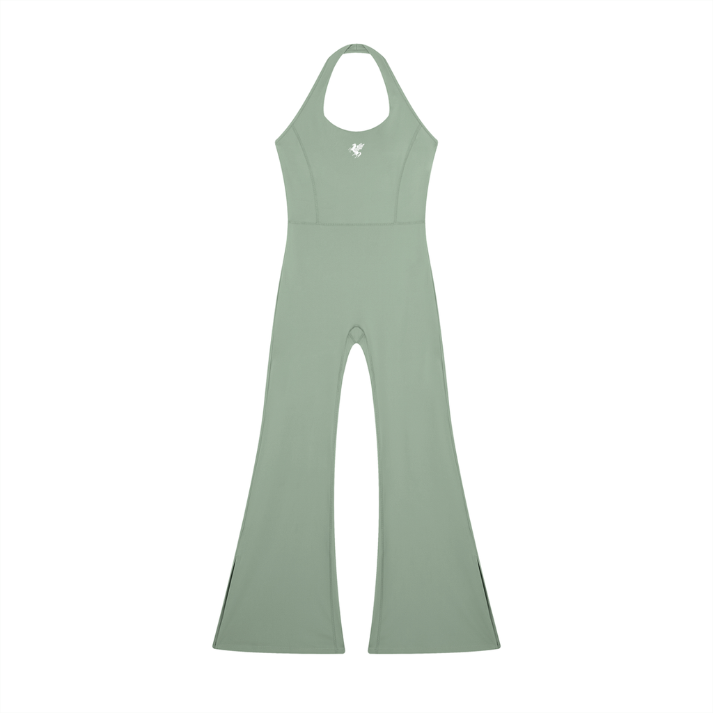 GAFAUDI Women’s Halter Flared Jumpsuit