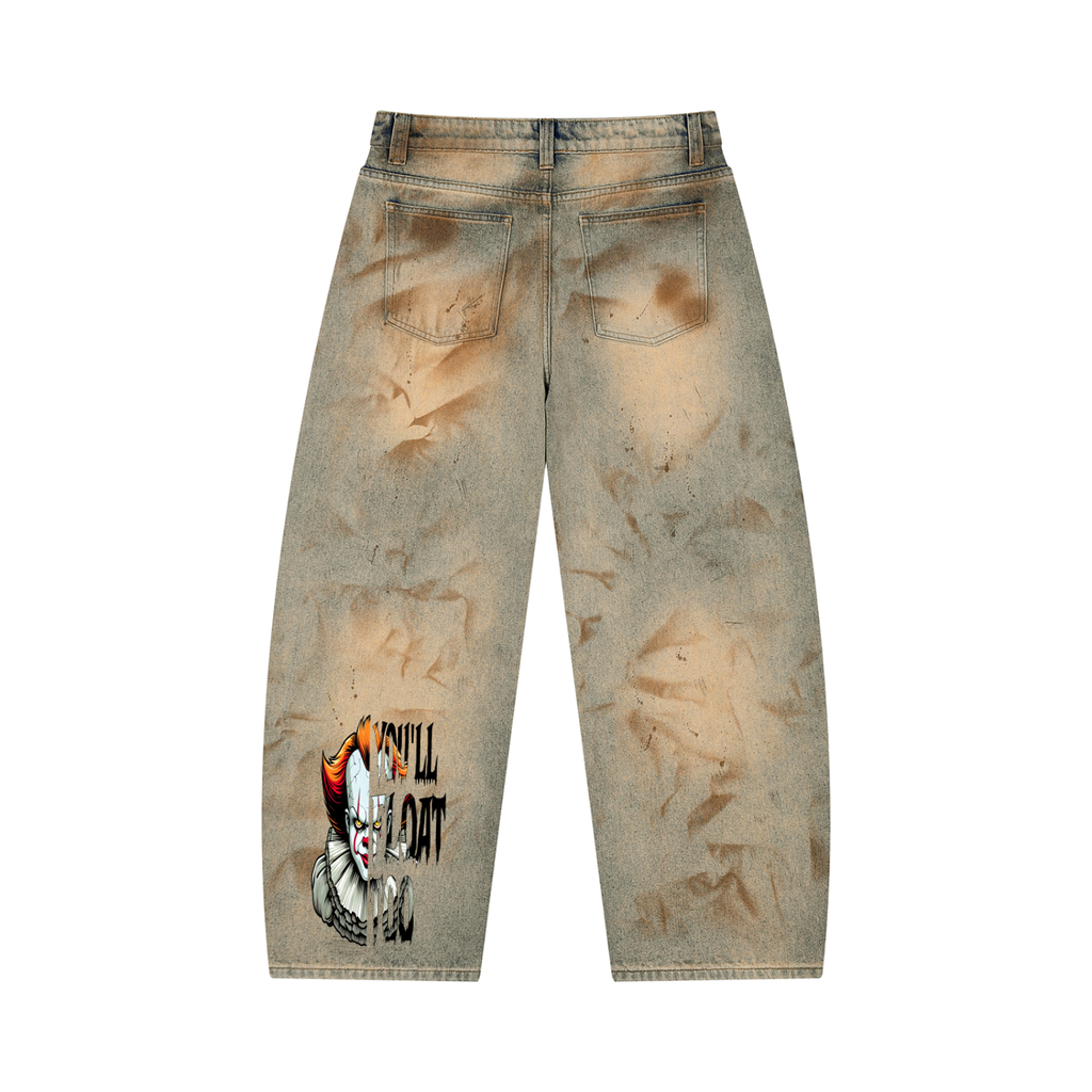 GAFADUI Men’s Vintage Wash Barrel Leg Jeans