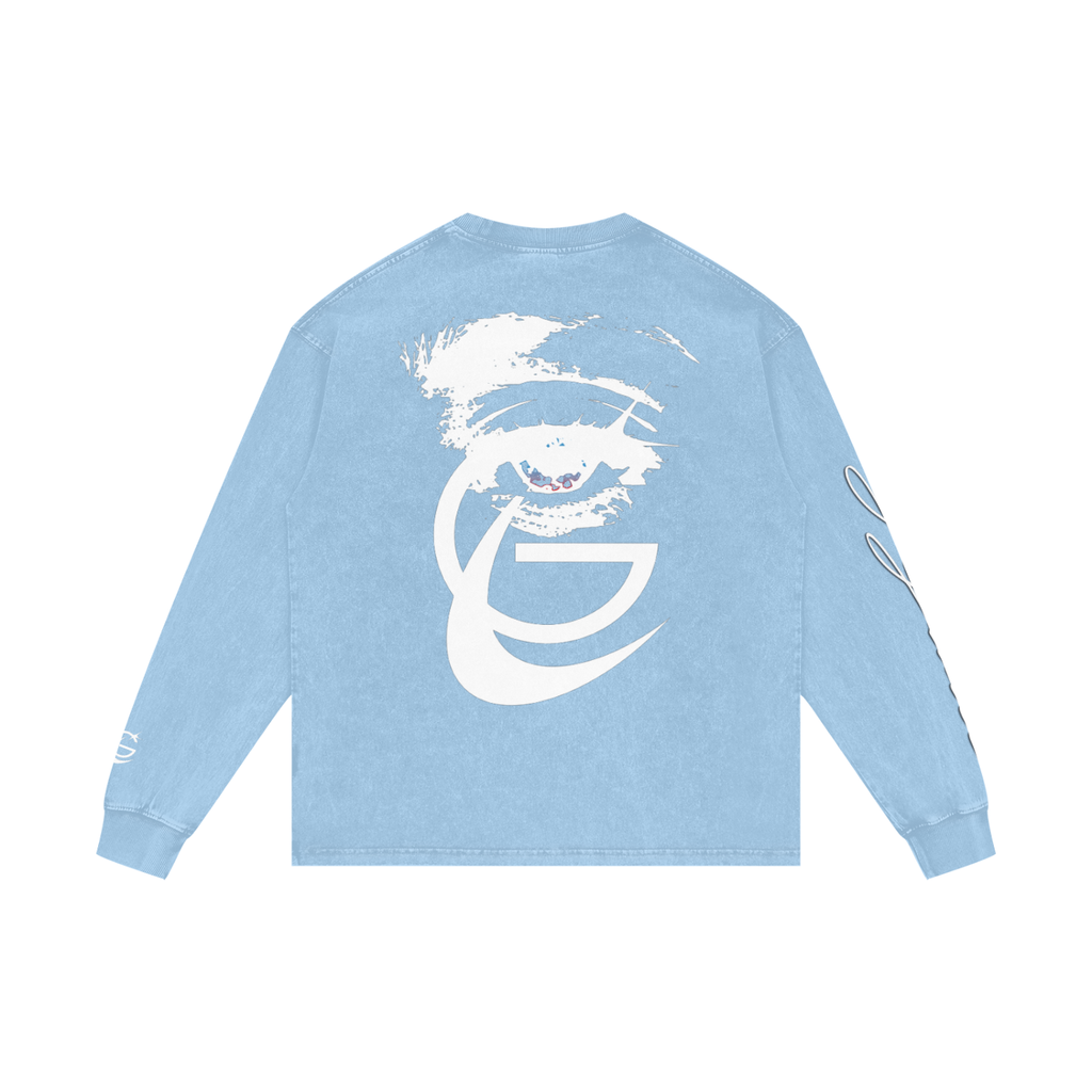 GAFAUDI "Stella Nova" Acid Wash Oversize Long Sleeve T-Shirt