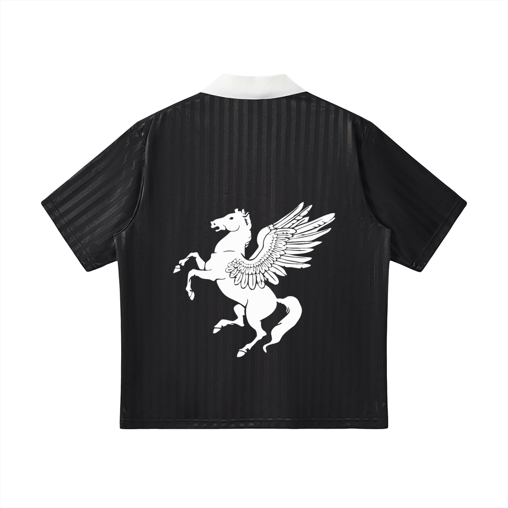 GAFAUDI Contrast Collar Striped Soccer Jersey