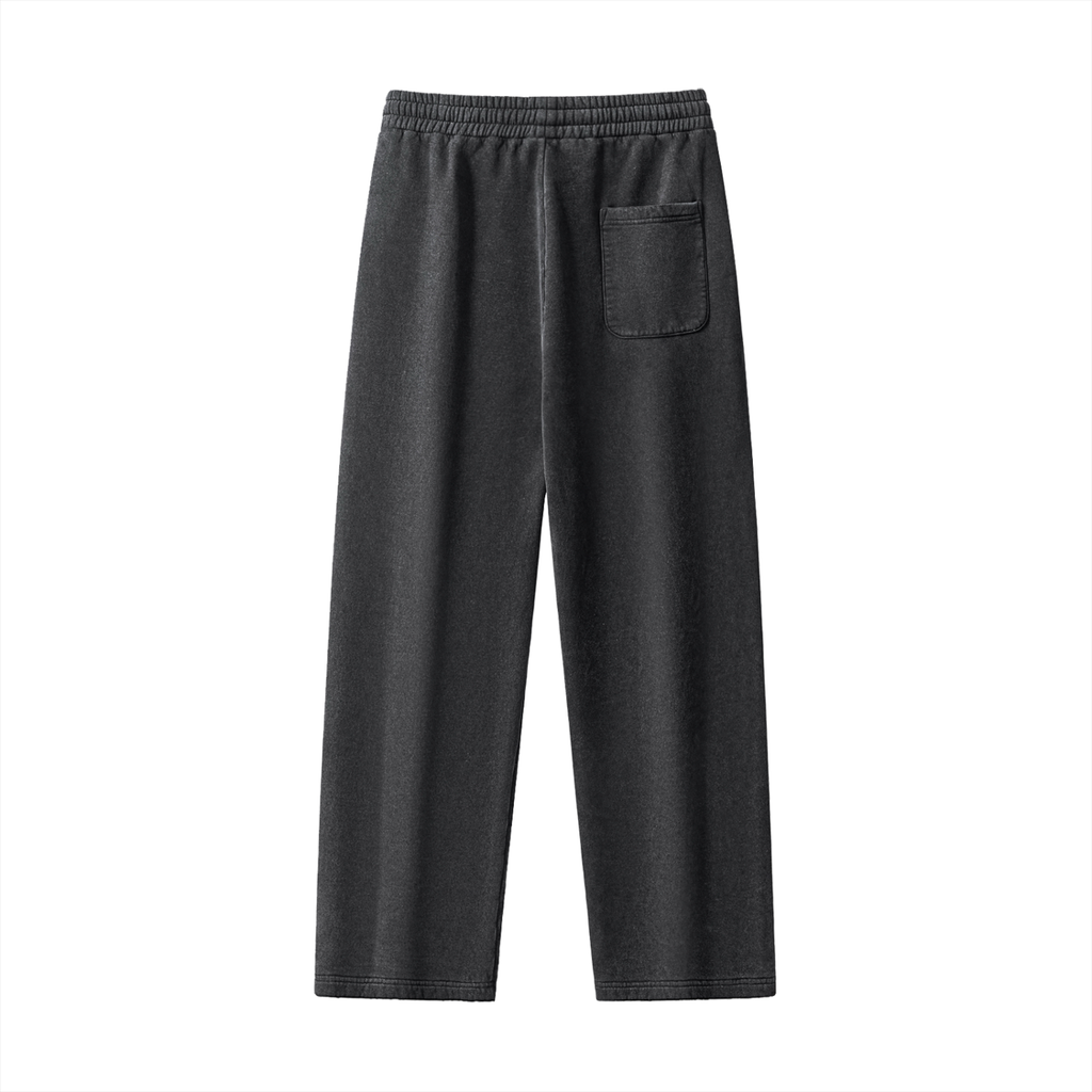 GAFAUDI Frayed Enzyme Washed Fleece Sweatpants