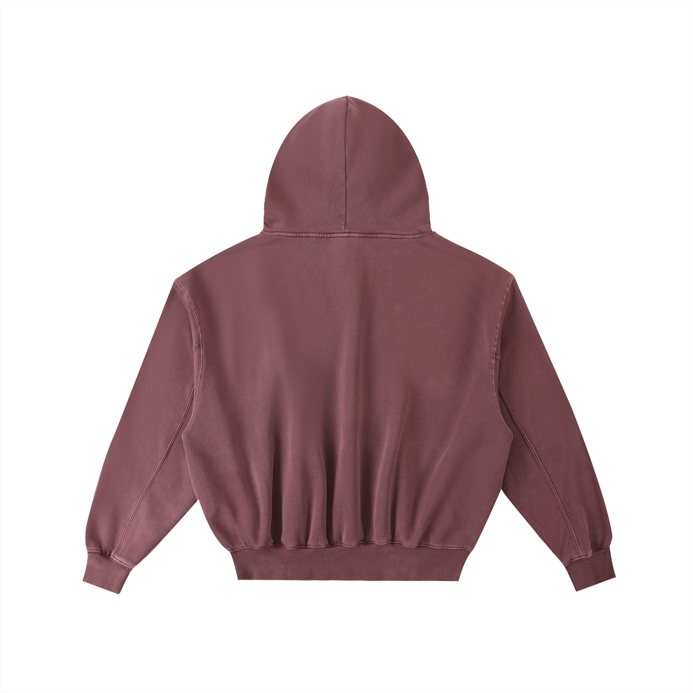 GAFAUDI Frayed Enzyme Washed Fleece Hoodie