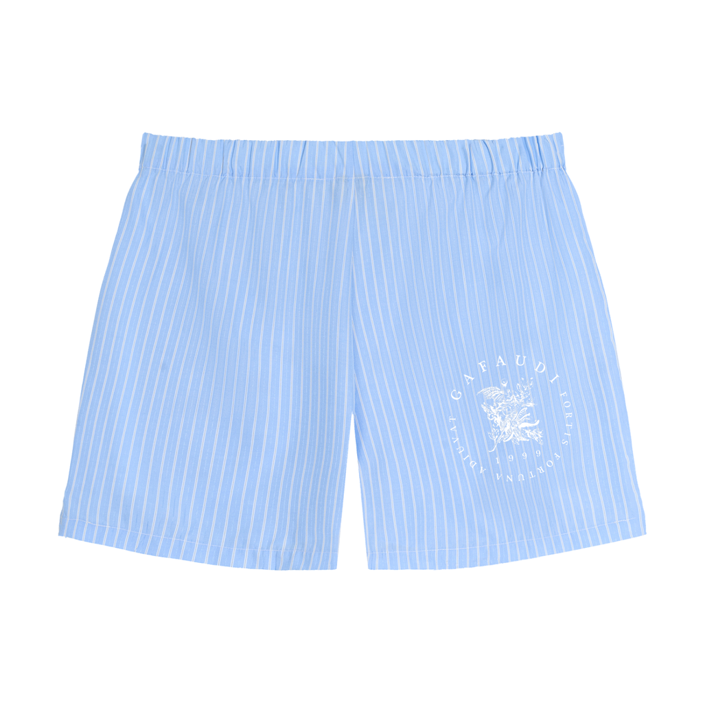 GAFAUDI Striped Elastic Waist Shorts