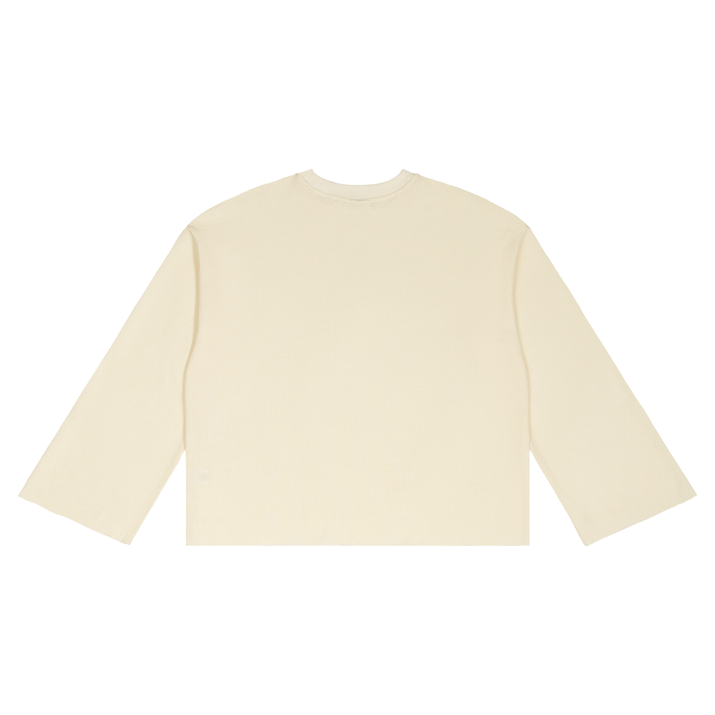 GAFAUDI Unisex Waffle Raw Edge T-Shirt