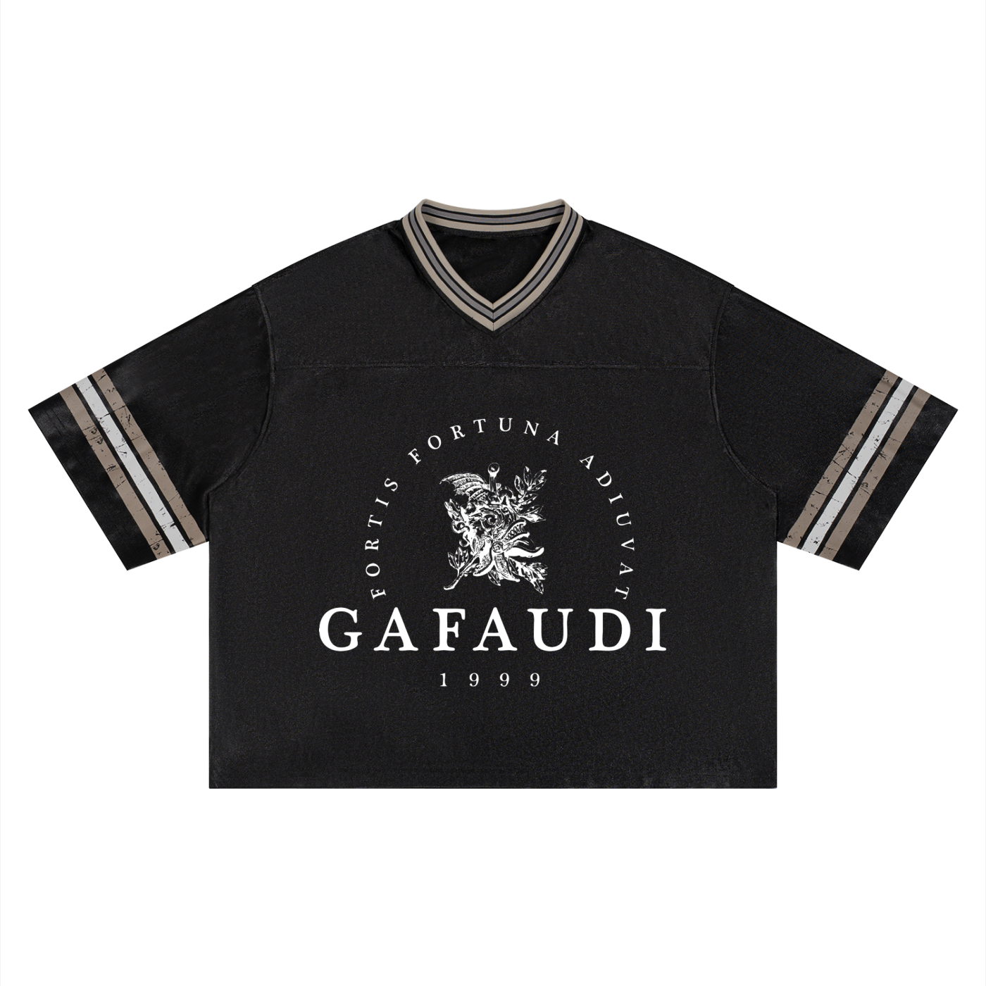 GAFAUDI Unisex Boxy Striped Soccer Jersey