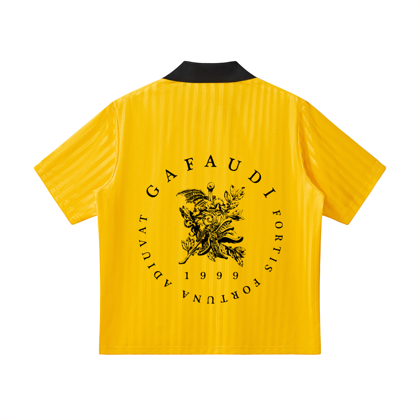 GAFAUDI Contrast Collar Striped Soccer Jersey