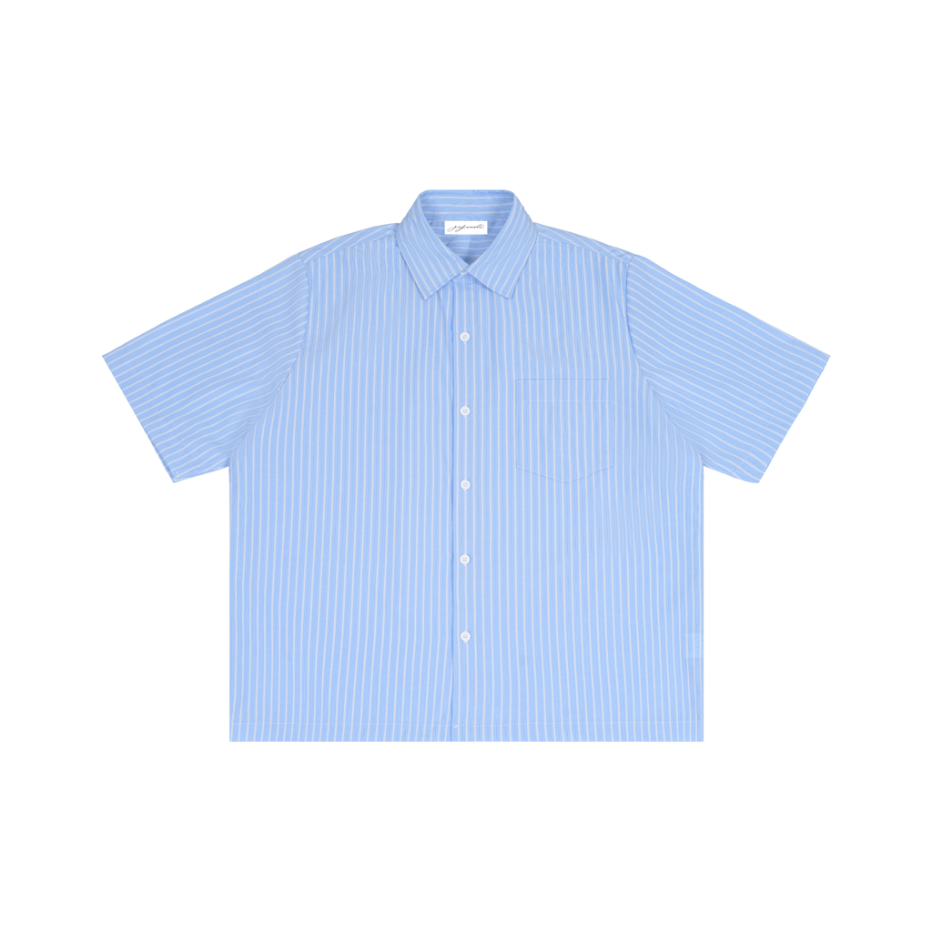 GAFAUDI Striped Boxy Short Sleeve Shirt