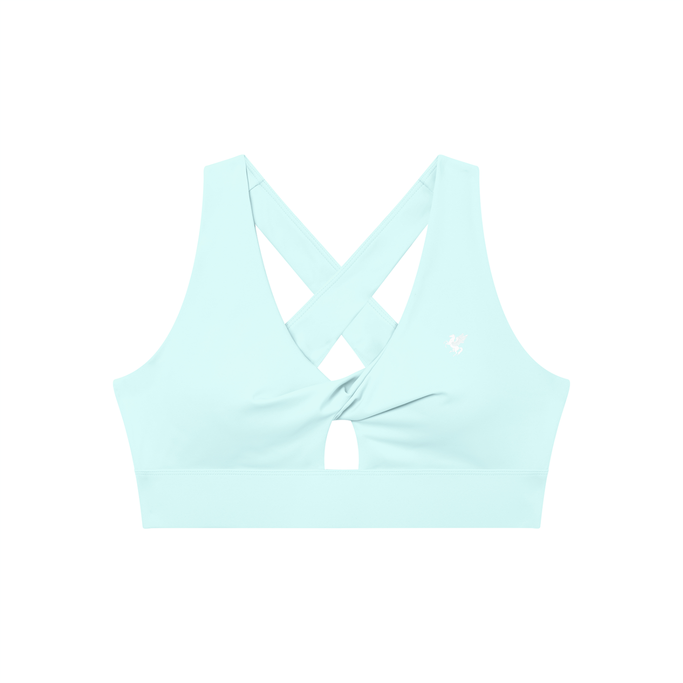 GAFAUDI Women's Twist Front V-Neck Sports Bra
