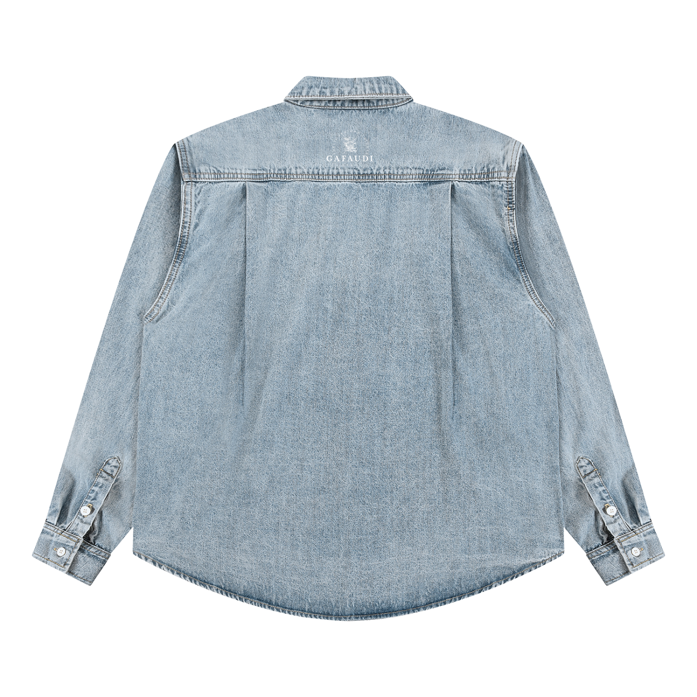 GAFAUDI Unisex Vintage Wash Denim Shirt