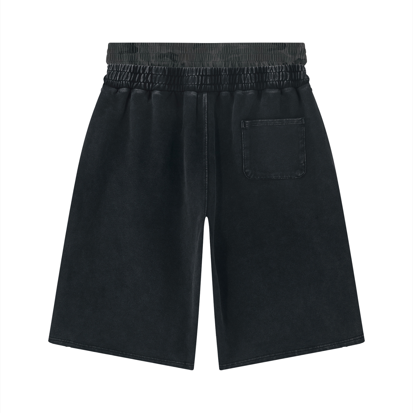 GAFAUDI Unisex Vintage Wash Distressed Wide Leg Shorts