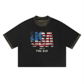 GAFAUDI Unisex Mineral Washed Boxy Panel T-Shirt