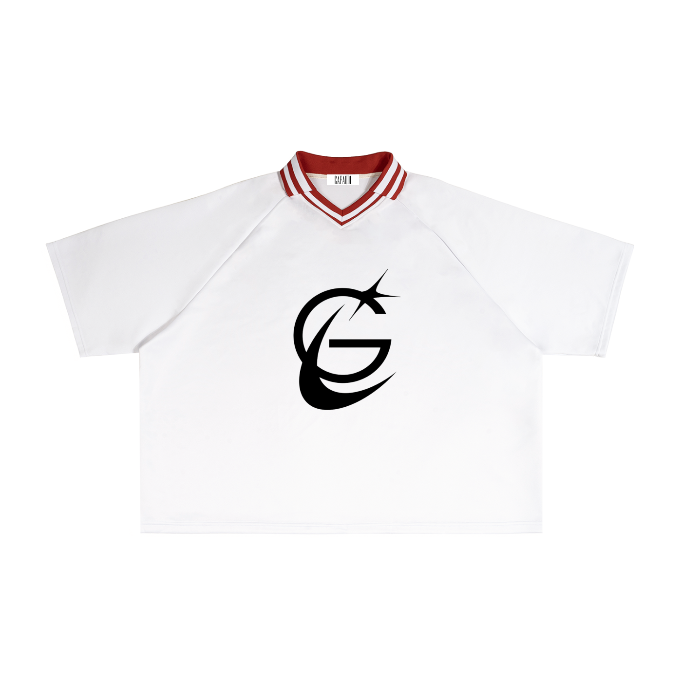 GAFAUDI "Stella Nova" Contrast Lapel Collar Boxy T-Shirt