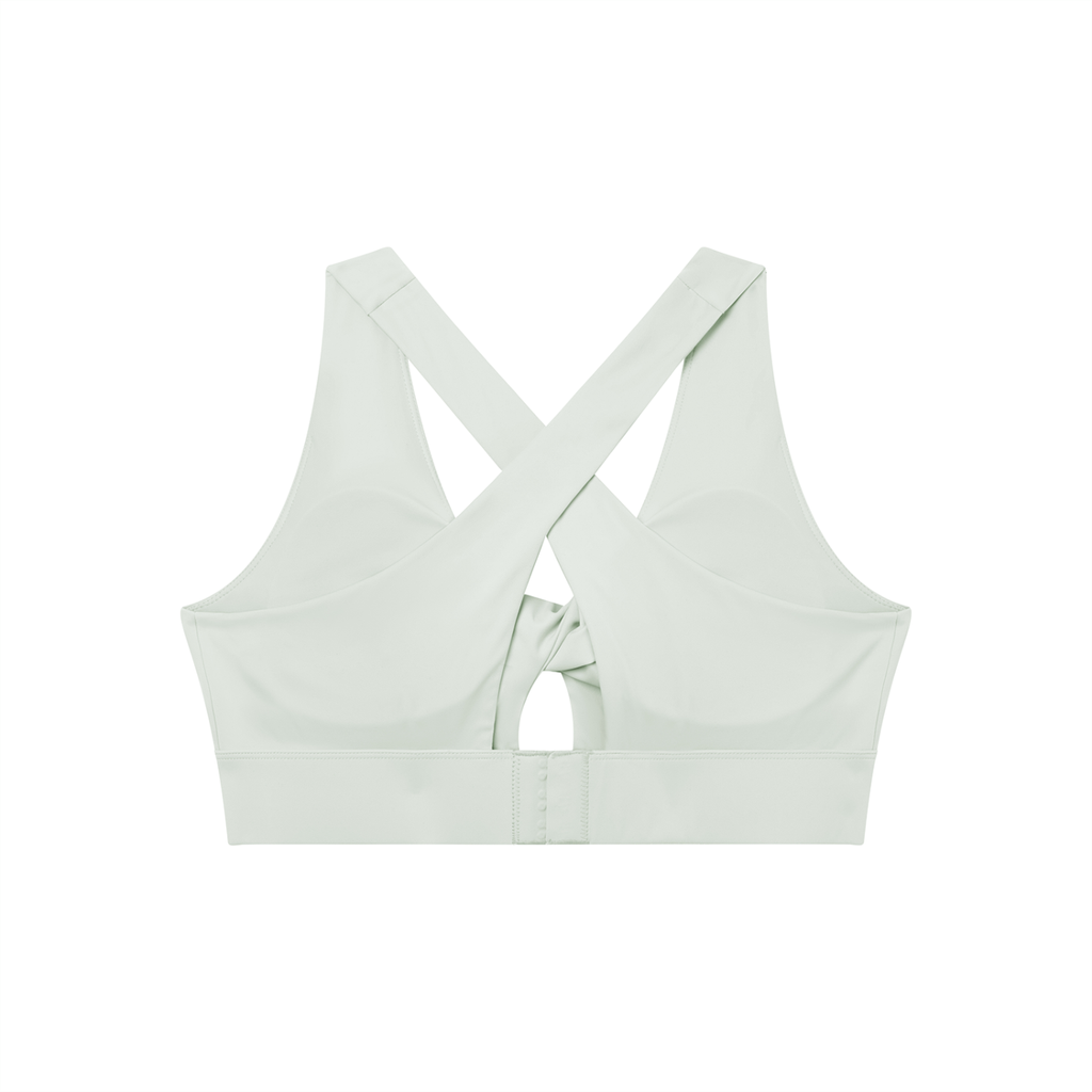 GAFAUDI Women's Twist Front V-Neck Sports Bra