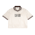 GAFAUDI Contrast Stripes Polo Collar T-Shirt