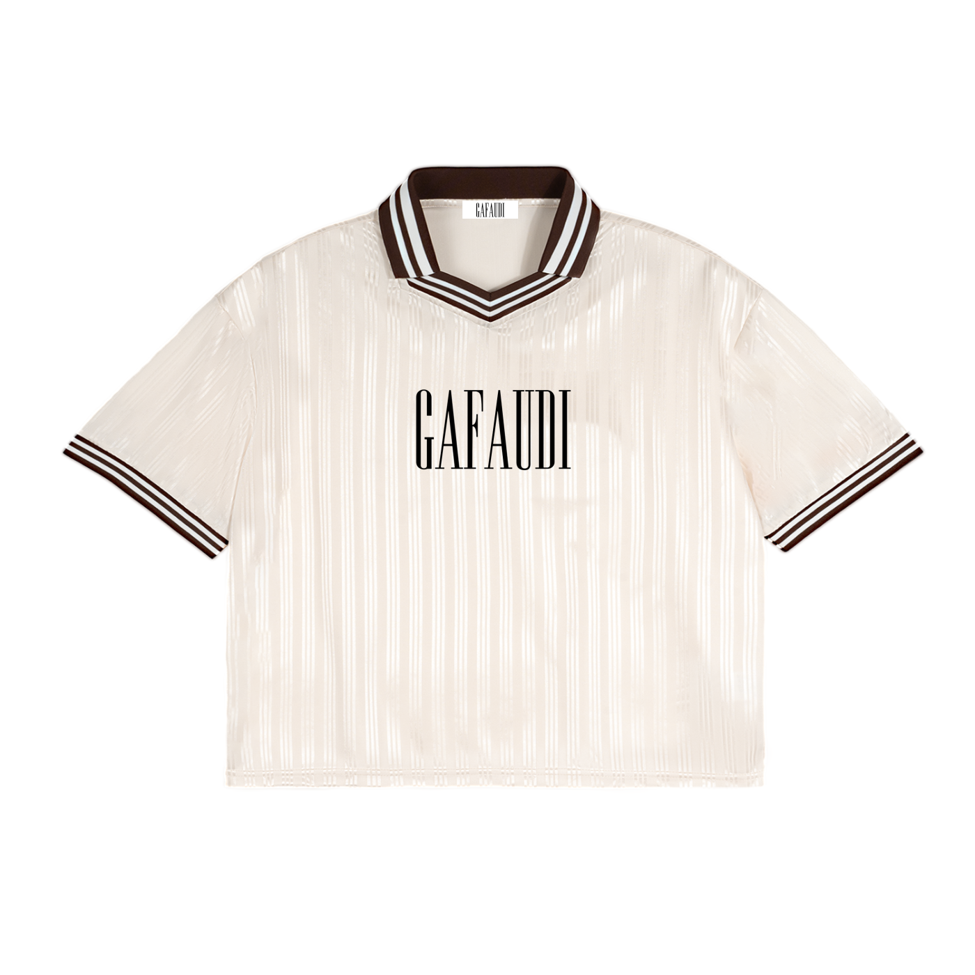 GAFAUDI Contrast Stripes Polo Collar T-Shirt