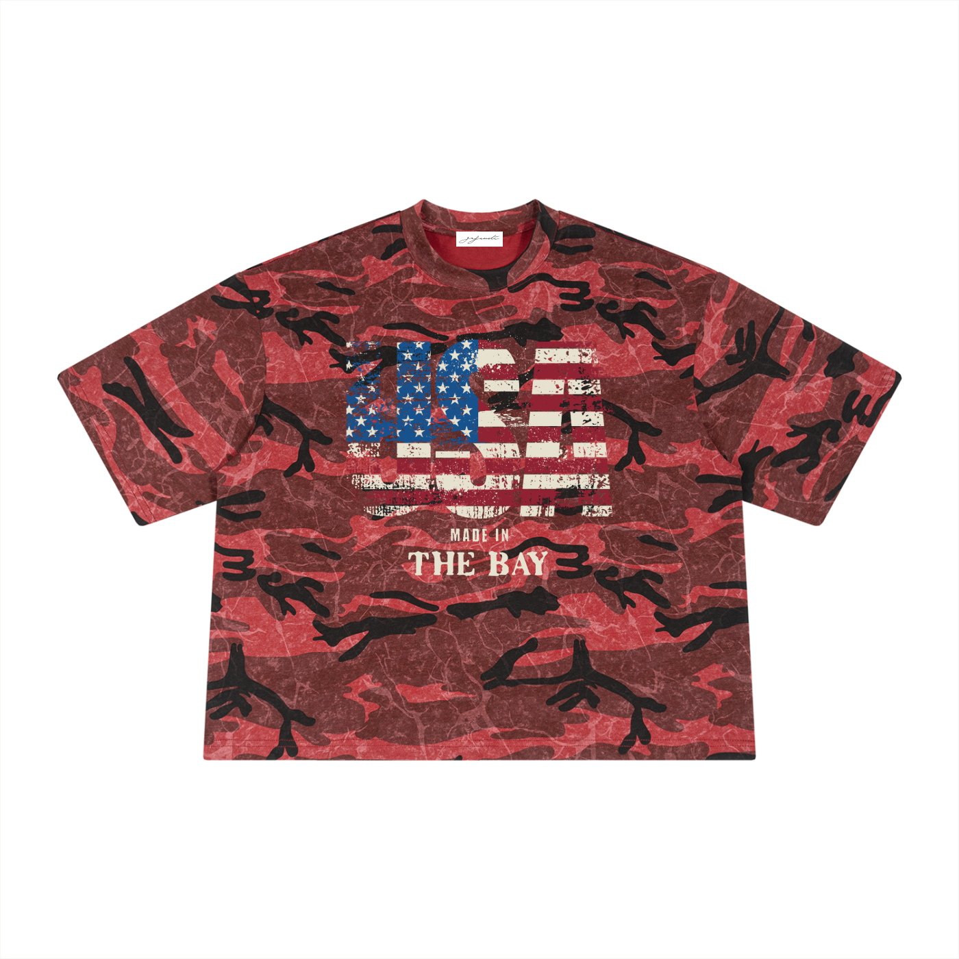 GAFAUDI Unisex Boxy Camo Print T-Shirt