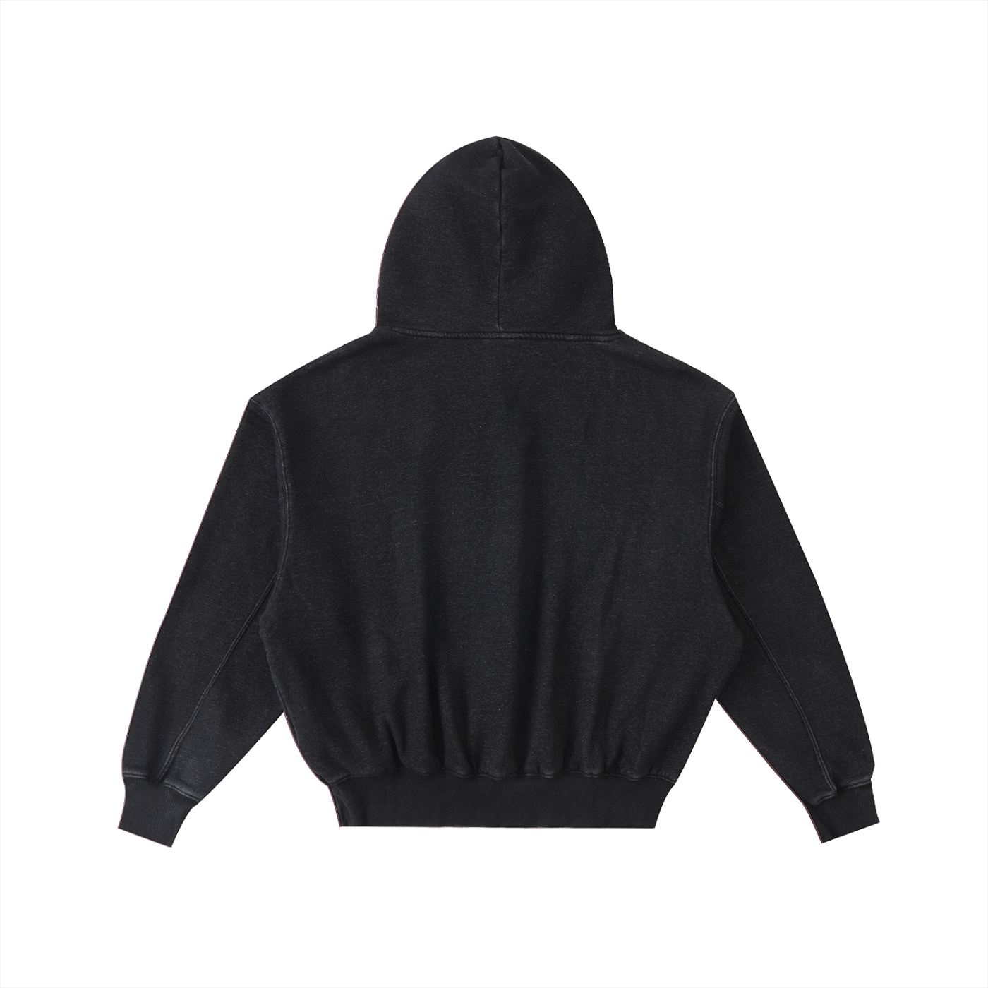 GAFAUDI Frayed Enzyme Washed Fleece Hoodie