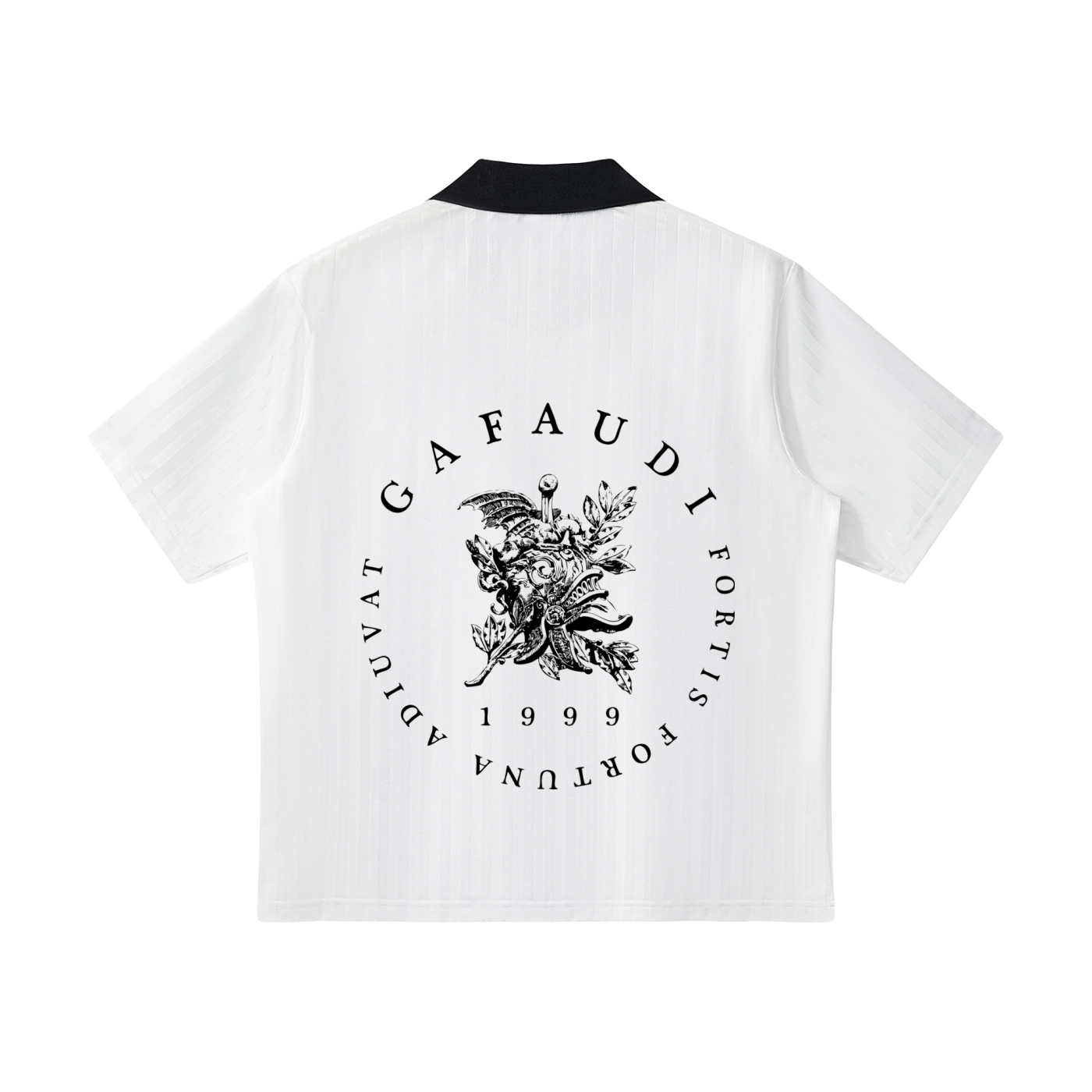 GAFAUDI Contrast Collar Striped Soccer Jersey
