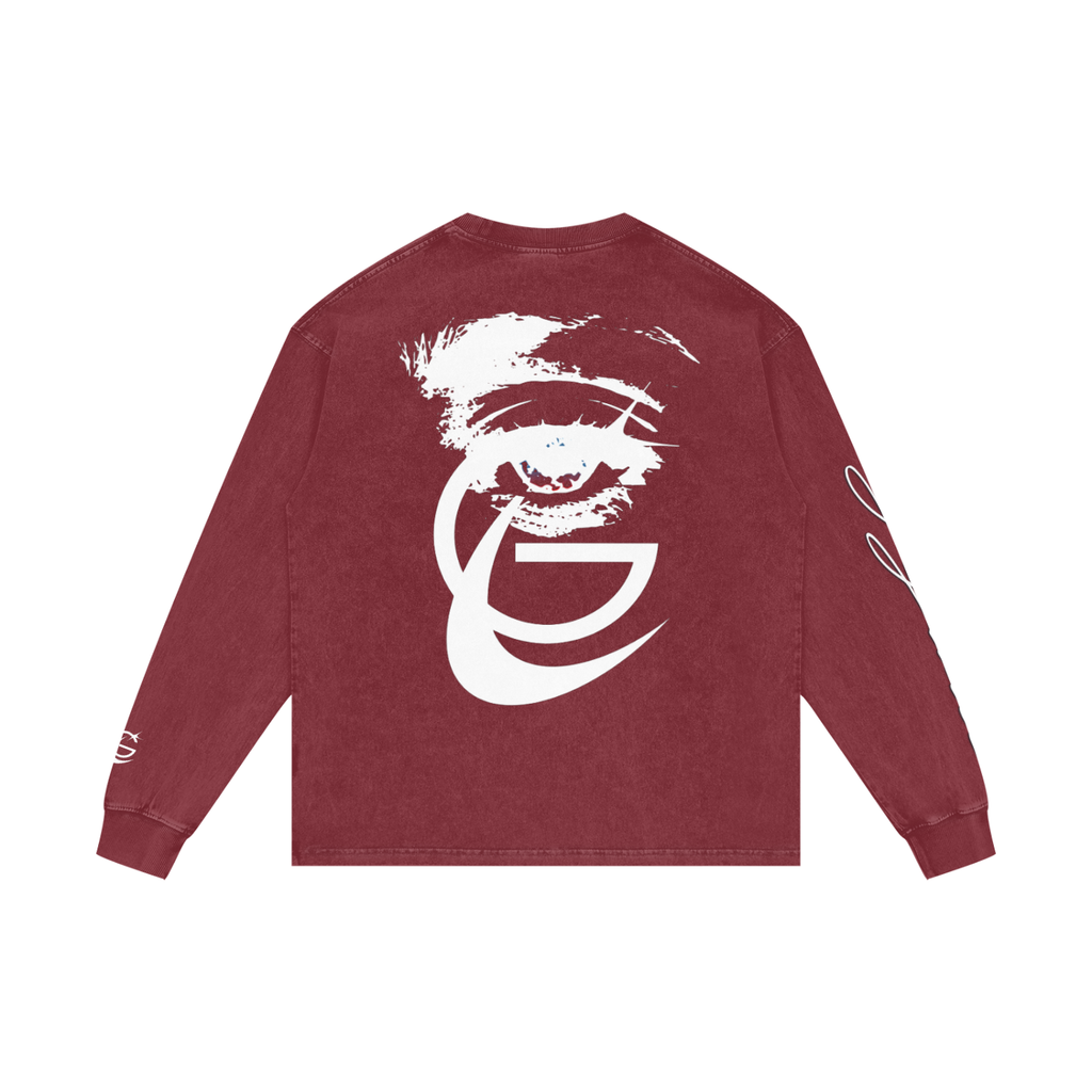 GAFAUDI "Stella Nova" Acid Wash Oversize Long Sleeve T-Shirt