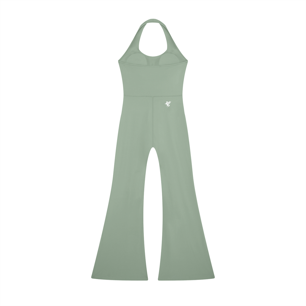 GAFAUDI Women’s Halter Flared Jumpsuit