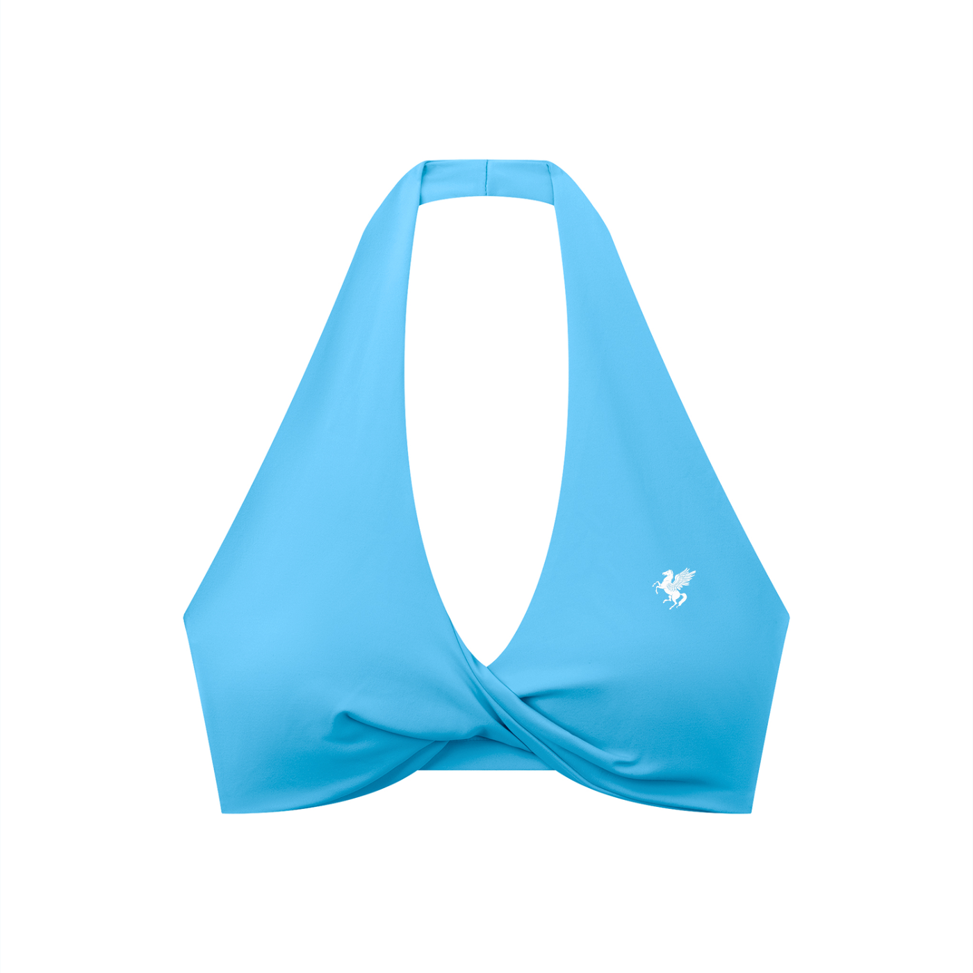 GAFAUDI Women's Pleated Halter Sports Bra