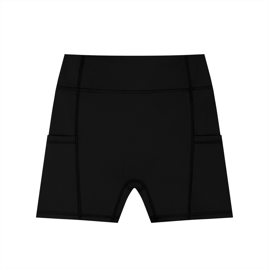GAFAUDI Women's High-Waisted Pocket Biker Shorts