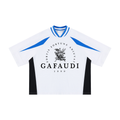 GAFAUDI Unisex Oversized Color Block V-Neck T-Shirt