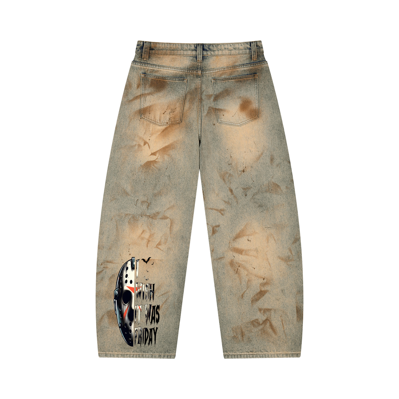 GAFAUDI Men’s Vintage Wash Barrel Leg Jeans