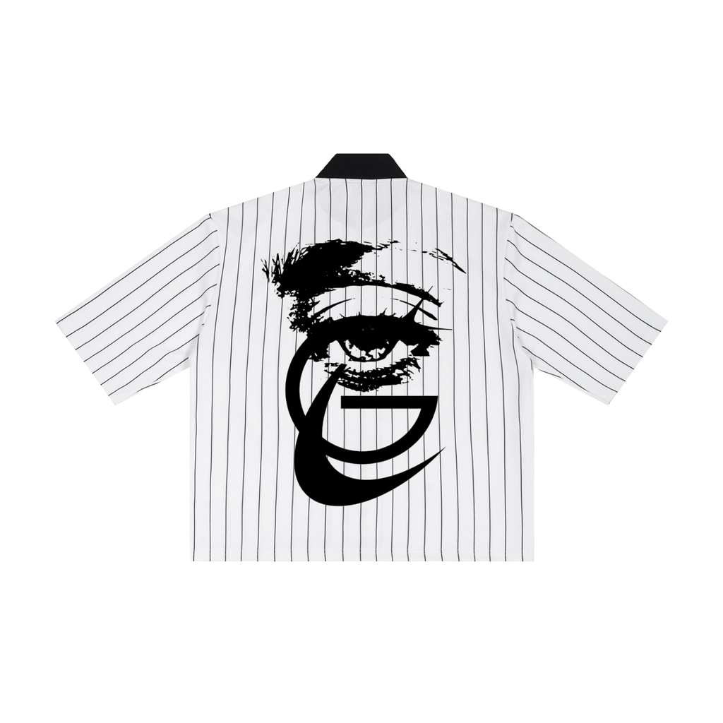 GAFAUDI "Stella Nova" Unisex Striped Full-Zip Baseball Jersey
