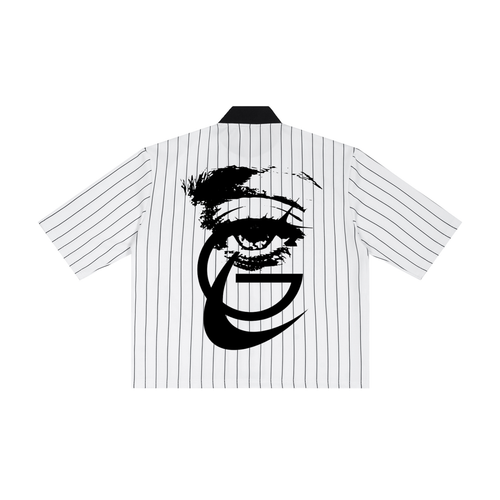 GAFAUDI "Stella Nova" Unisex Striped Full-Zip Baseball Jersey