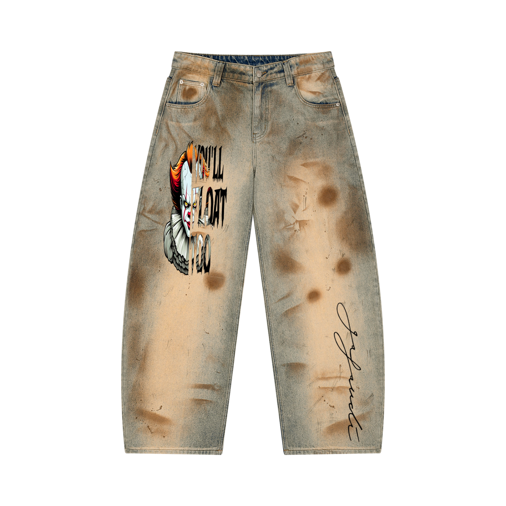 GAFADUI Men’s Vintage Wash Barrel Leg Jeans