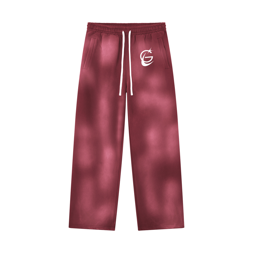 GAFAUDI Unisex Sunfade Wide Leg Fleece Sweatpants