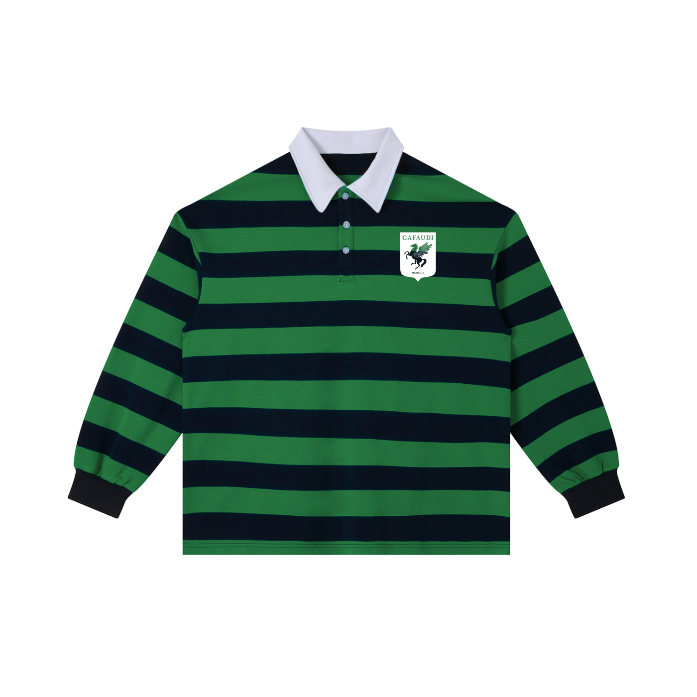 GAFAUDI Color Block Stripe Polo Shirt