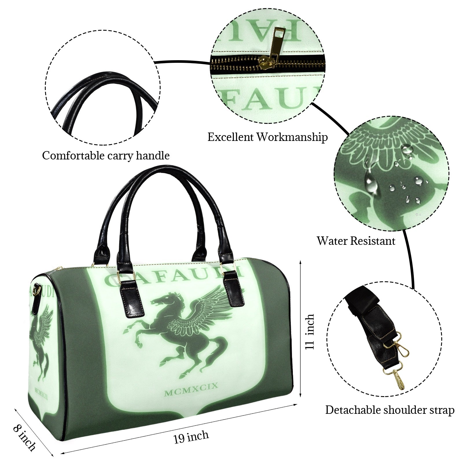 GAFAUDI Leather Travel Bag-Small