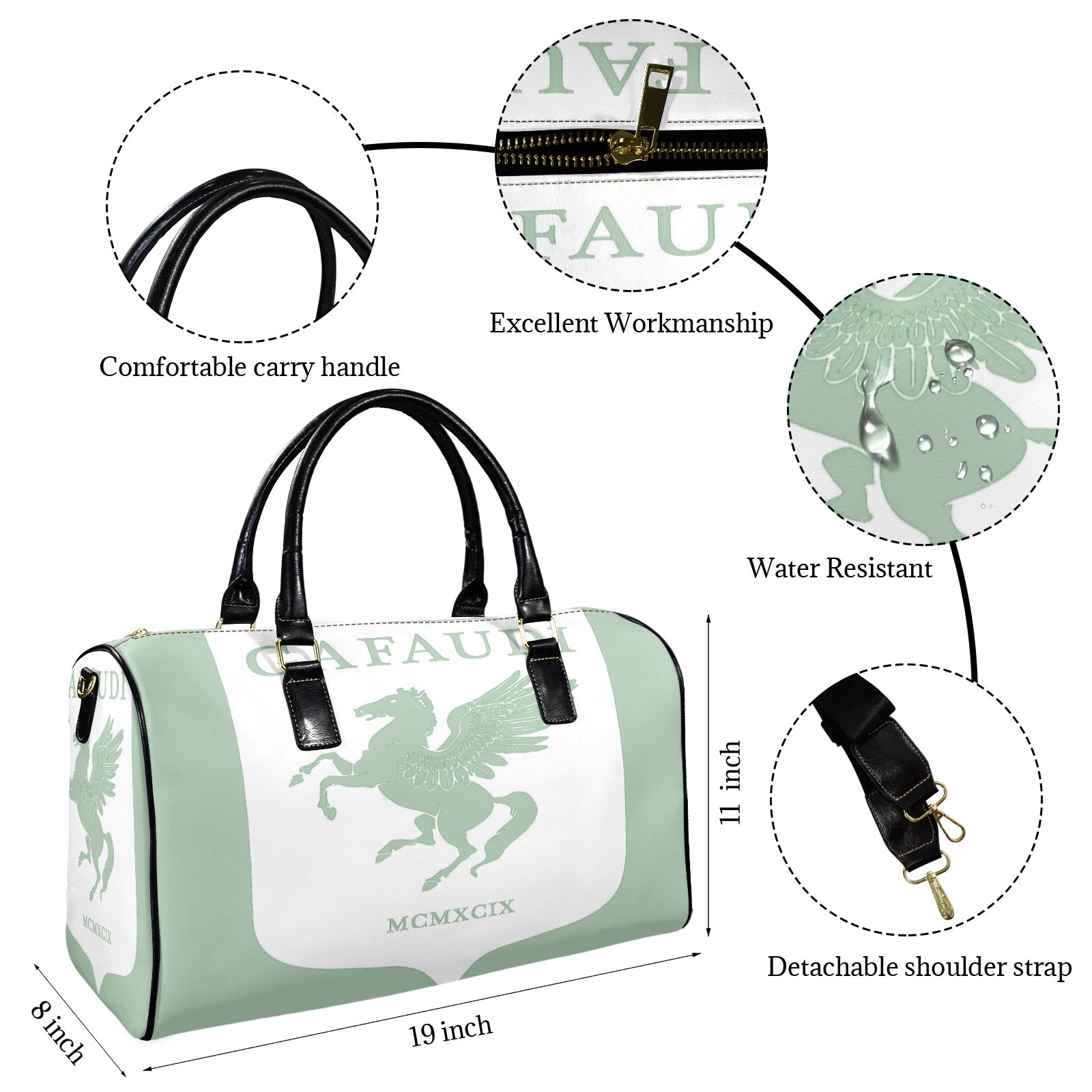 GAFAUDI Leather Travel Bag-Small