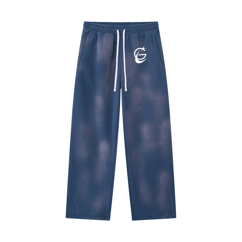 GAFAUDI Unisex Sunfade Wide Leg Fleece Sweatpants