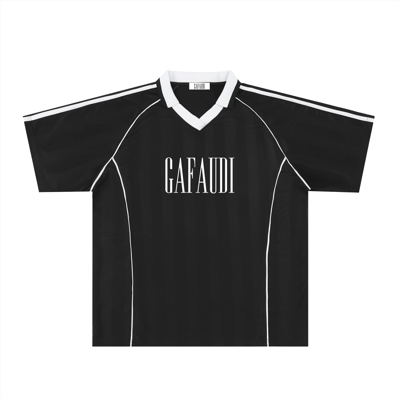 GAFAUDI Shadow Stripe Collared Soccer Jersey