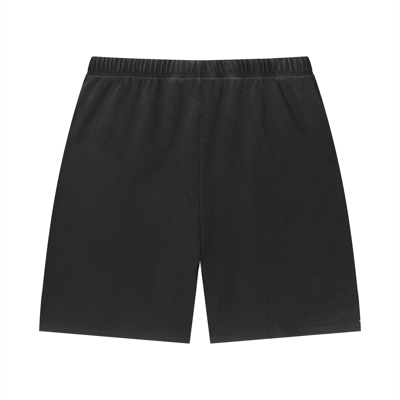 GAFAUDI Unisex Vintage Wash Sunfade Waffle Raw Hem Shorts