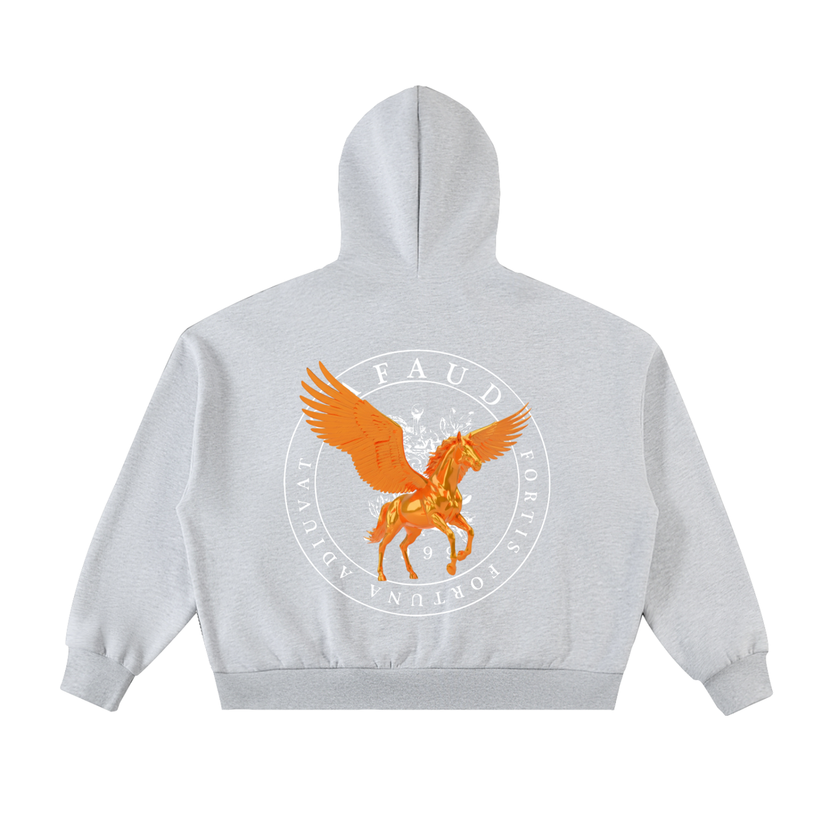 Fleeced Full-Zip Boxy Hoodie