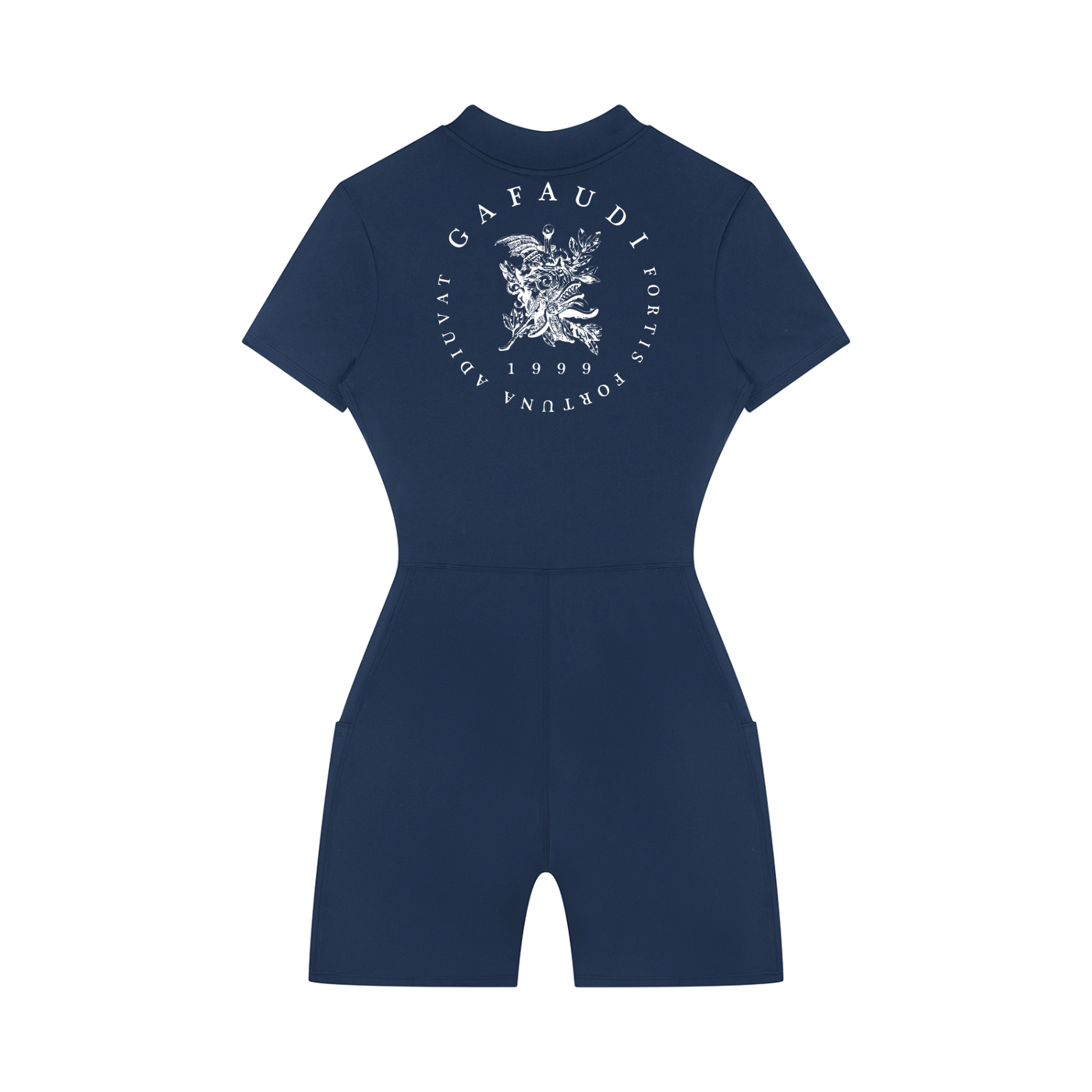 GAFAUDI Women's Quarter-Zip Short Sleeve Romper