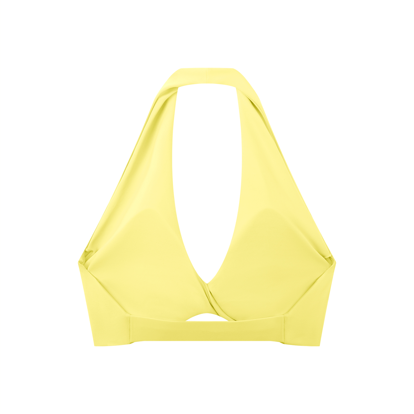 GAFAUDI Women's Pleated Halter Sports Bra