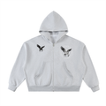 Fleeced Full-Zip Boxy Hoodie