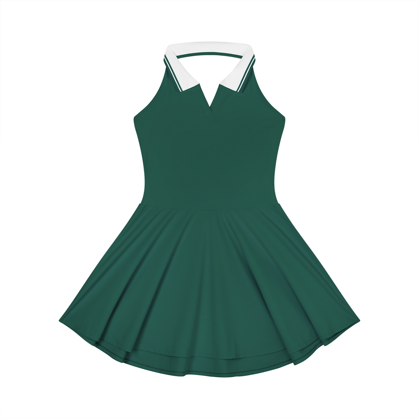 GAFAUDI Women's Collared Halter A-Line Tennis Dress