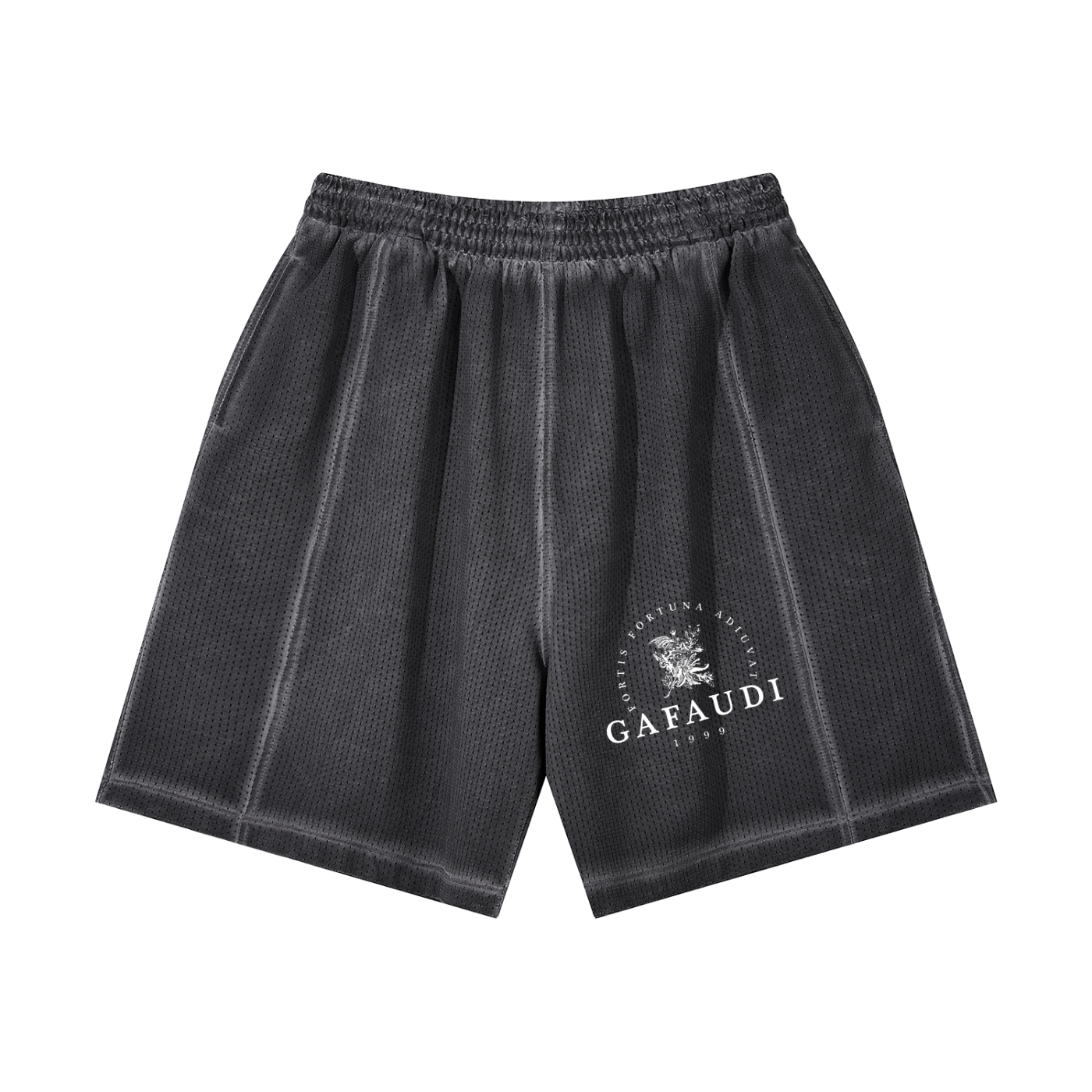 GAFAUDI Unisex Vintage Wash Mesh Shorts