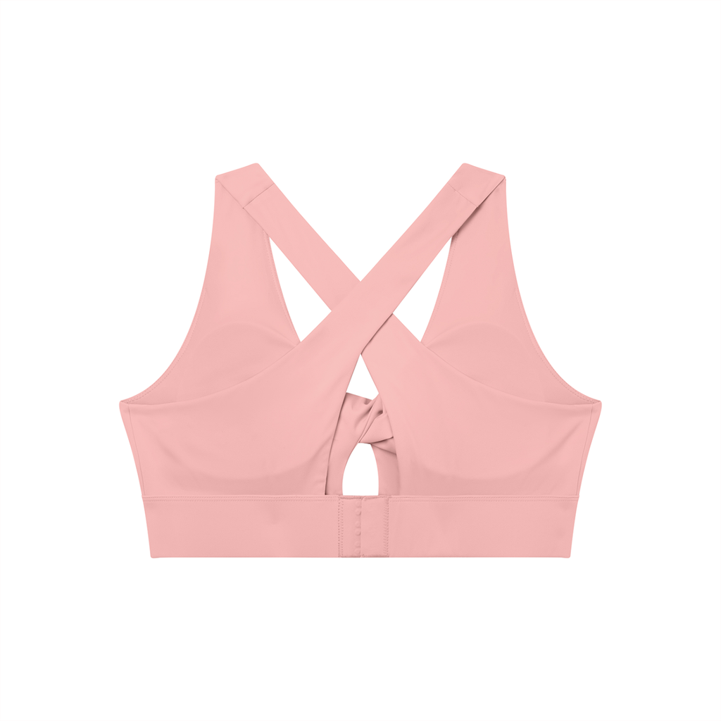GAFAUDI Women's Twist Front V-Neck Sports Bra