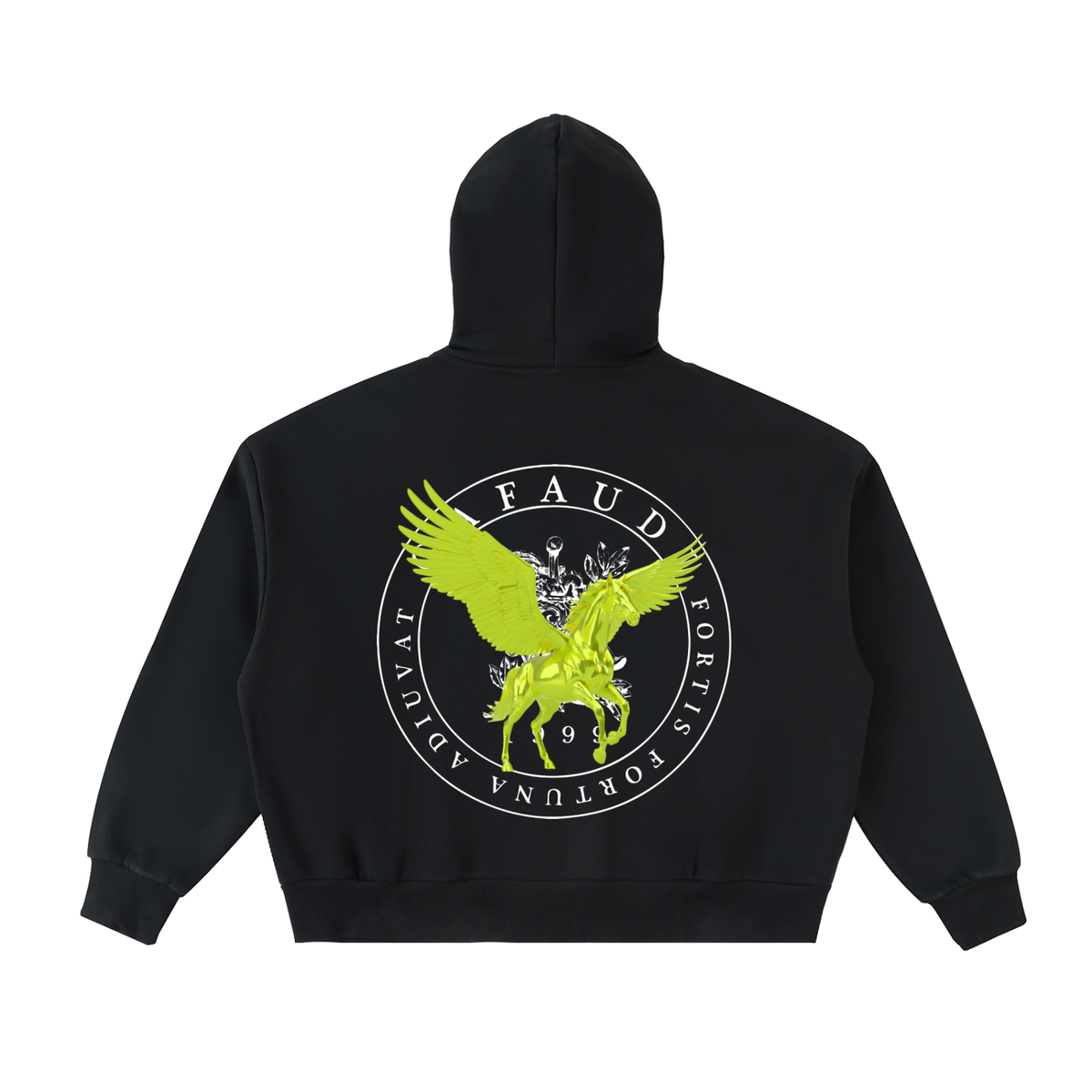 Fleeced Full-Zip Boxy Hoodie