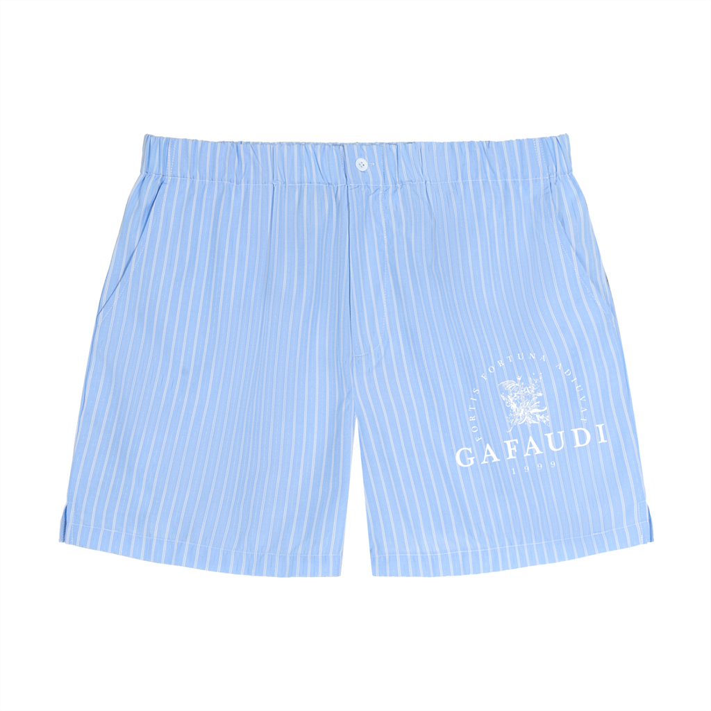 GAFAUDI Striped Elastic Waist Shorts